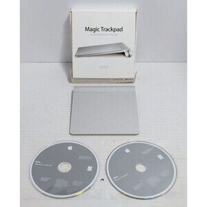 APPLE MAGIC TRACKPAD A1339 WIRELESS BLUETOOTH W BOX TESTED WORKS MISSING GRIP